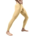 thumbnail image 1 of Yuncity Pajama Pants Men Solid Color Ice Silk Elastic Comfort Long Sports Leggings L, 1 of 5