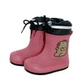 thumbnail image 1 of Yuncity Rain Boots Boys Girls Ankle Water Shoes Waterproof Cute Capybara Print Non- Outdoor Daily And Rainy Days Wear Unisex Toddler Boots Size 7-8 Years Pink, 1 of 9