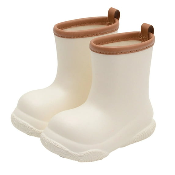 Yuncity Rain Boots For Girls Boys School Comfortable Durable Casual Shoes Age 3-12 Year Old Boots Footwear White 5-6 Years