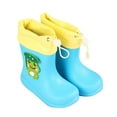 thumbnail image 1 of Yuncity Rain Boots For Girls Boys Unisex Rainy Season Baby Water Shoes Non- Lightweight Cartoon Adjustable Drawstring 2-10 Years Old Boots Footwear Blue 2-3 Years, 1 of 3
