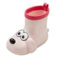 thumbnail image 1 of Yuncity Rain Boots For Kids Ankle Water Shoes Waterproof Cute Cartoon Dog Non- Outdoor Daily And Rainy Days Wear Unisex Toddler Boots Size 8-8.5 Years Pink, 1 of 4