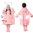 thumbnail image 1 of Yuncity Raincoat For Girls Boys 3-10 Years Old Kids Lightweight Outdoor Play Rain Wear With Prints Waterproof Rain Jacket 9-10 Years, 1 of 3