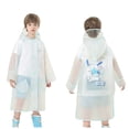 thumbnail image 1 of Yuncity Raincoat For Girls Boys Plain Color Buttoned Thick Poncho Rain Ponchos Waterproof Rain Jacket 4-6 Years, 1 of 4