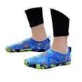 thumbnail image 1 of Yuncity Sneakers For Kids Hook Loop Barefoot Style Wide Toe Lightweight Breathable Sport Outdoor Daily Wear Boys Girls Shoes Size 7-7.5 Years Blue, 1 of 9