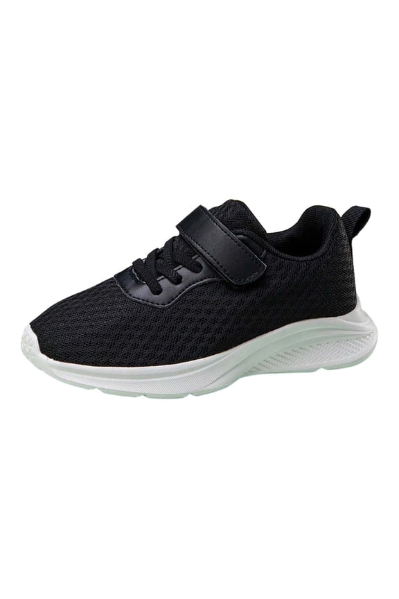 Sneakers Toddler Boys Girls Mesh Hook Loop Soft Sole Lightweight Casual Athletic Non- Outdoor Daily Wear Kids Shoes Size 9-9.5 Years Black