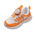 thumbnail image 1 of Yuncity Sneakers Toddler Boys Girls Mesh Rotating Button Soft Sole Lightweight Breathable Sport Outdoor Daily Wear Kids Shoes Size 4-4.5 Years Orange, 1 of 7