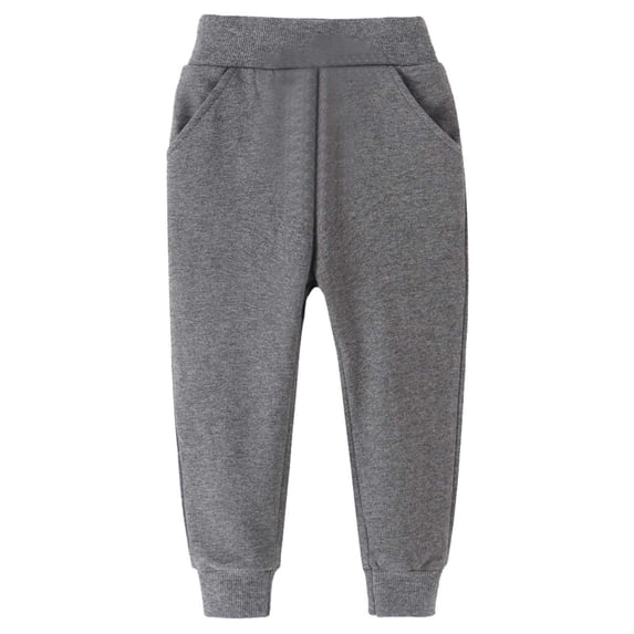 Yuncity Sweatpants For Girls Winter Lined Elastic Waist Relaxing Comfortable Jogger Pants For Girls Size Dark Gray
