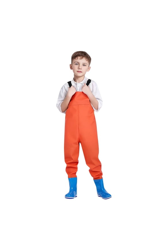 Toddler Kids Onesie Sleeveless Crew Neck Solid Color Waders Romper With Boots Spring Summer Water Proof Wear Boys Jumpsuit Size 2-3 Years Yellow
