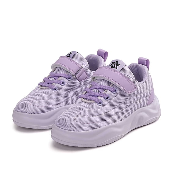 Yuncity Toddler Kids Sneakers Mesh Hook Loop Platform Lightweight Comfortable Jogging Sport Outdoor Daily Wear Boys Girls Shoes Size 5.5-6 Years Purple