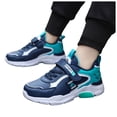 thumbnail image 1 of Yuncity Toddler Kids Sneakers Mesh Hook Loop Soft Sole Lightweight Breathable Sport Outdoor Daily Wear Boys Girls Shoes Size 5-5.5 Years Blue, 1 of 9