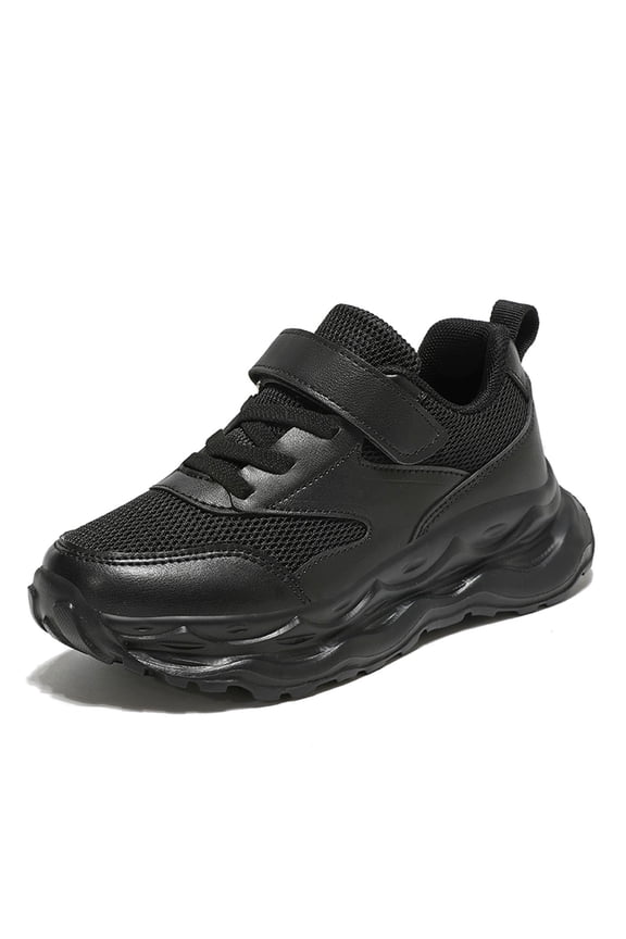Toddler Kids Sneakers Mesh Hook Loop Soft Sole Lightweight Casual Sport Non- Outdoor Daily Wear Boys Girls Shoes Size 9-9.5 Years Black