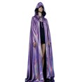 thumbnail image 1 of Yuncity Unisex Halloween Hooded Cape Graphic Print Sleeveless Cloak Flowy Lightweight Cosplay Stage Performance Clothes Purple, 1 of 5
