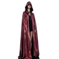 thumbnail image 1 of Yuncity Unisex Halloween Hooded Cape Graphic Print Sleeveless Cloak Flowy Lightweight Cosplay Stage Performance Clothes, 1 of 5