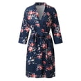 thumbnail image 1 of Yuncity Women Nightgown Kimono Robes Knit Bathrobe Soft Lightweight Knee Length S-Xxl Pajamas Pjs Loungewear S-Xxl, 1 of 5