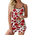 thumbnail image 1 of Yuncity Women'S Valentine's Day Pajamas Heart Printed Camisole Shorts Home Sleeveless Top Fashion Pj'S Loungewear White L, 1 of 4