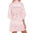 thumbnail image 1 of Yuncity Women's Nightgown Silk Wedding Party Team Bride Robe Letters Kimono Satin Pyjamas Bridesmaid Bathrobe Pajamas Pjs Loungewear Soft One Size, 1 of 6