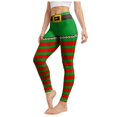 thumbnail image 1 of Yuncity Womens Christmas Striped Leggings Xmas Print Yoga Pants Fall Winter Casual High Waisted Soft Stretch Bottoms Holiday Party Trousers,Size S-Xxl Red, 1 of 6