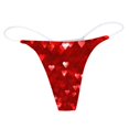thumbnail image 1 of Yuncity Womens Valentines Day Panties Fashion Feelings Printed Daily Breathable Low Waist Home Thong Valentine'S Day Underwear Red L, 1 of 3