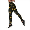thumbnail image 1 of Yuncity Womens Valentines Leggings Cute Holidays Love Heart Print Funny Graphic High Waist Tights Yoga Pants For Workout Running Athletic Women's Leggings S-Xxl Gold, 1 of 5