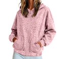 thumbnail image 1 of Yuncity Womens Zip Up Hoodie Leopard Print Fleece Pullover Long Sleeve Loose Fit Pockets Sweatshirt Casual Fall Winter Hooded Jacket Size Xxl Pink, 1 of 5
