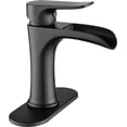 thumbnail image 1 of Yundoom Matte Black Bathroom Faucet,Bathroom Sink Faucet,Waterfall Bathroom Faucet, 1 of 7