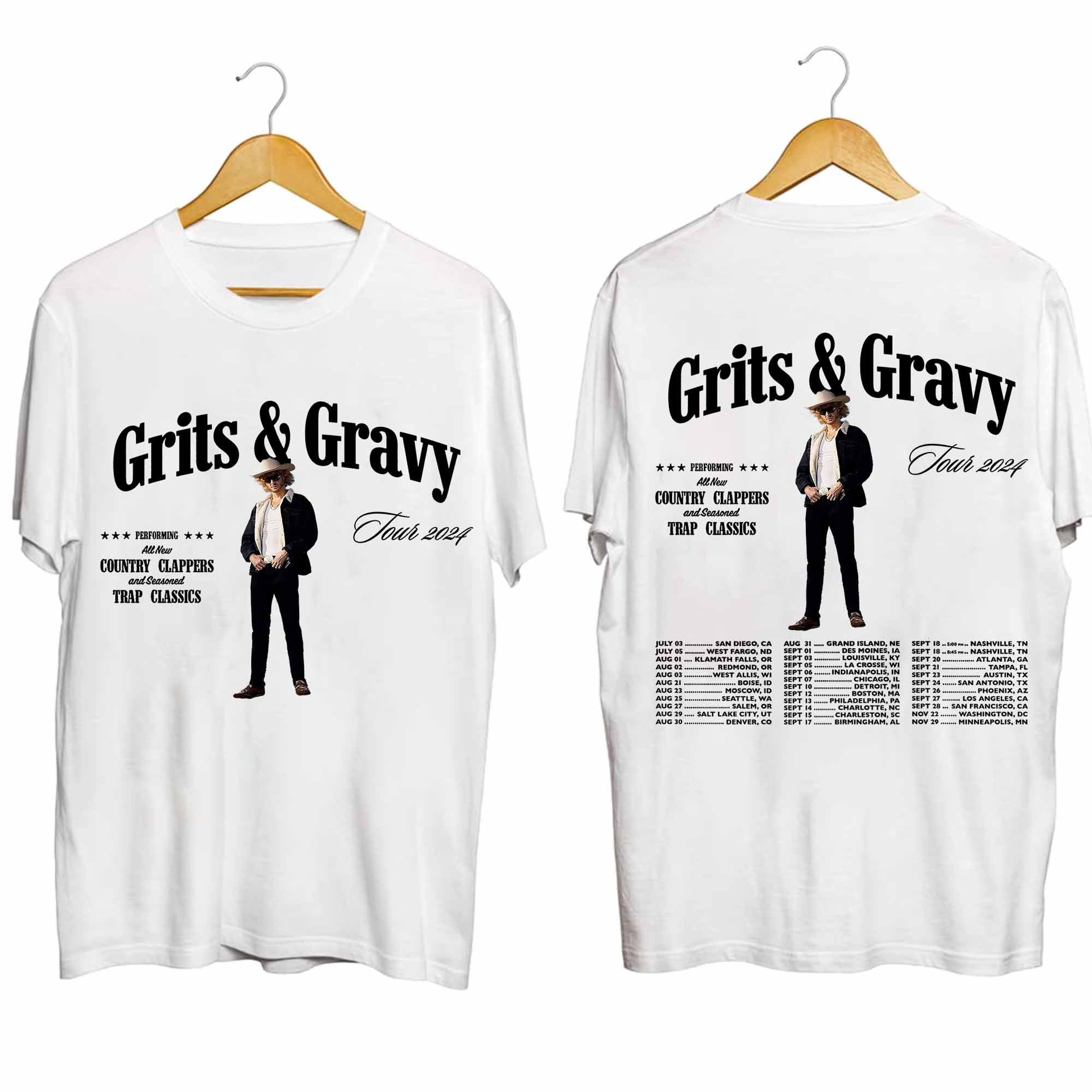 Yung Gravy The Grits & Gravy Tour 2024 Shirt, Yung Gravy Fan Shirt ...