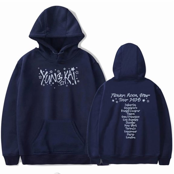 Yung Kai Merch 2025 Flower Moon Star Tour Hoodie Spring Autumn Fashion Men/Women Casual Long Sleeve Sweatshirts