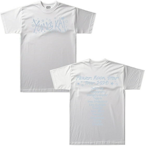 Yung Kai Merch 2025 Flower Moon Star Tour Summer Unisex Short-sleeved T-shirt Fashion Y2K Printed Casual Stylish Design Tee