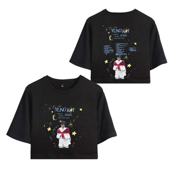 Yung Kai Merch 2025 Tour T-Shirt For Women&Girls Midriff Short Sleeve Summer Clothing Vest Tee