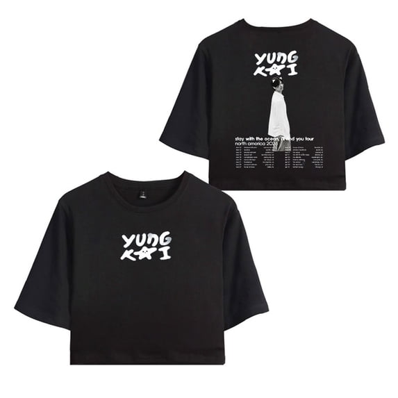 Yung Kai Merch 2026 Tour T-Shirt For Women&Girls Midriff Short Sleeve Summer Clothing Vest For Fans Tee