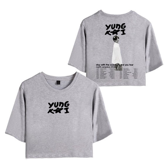 Yung Kai Merch 2026 Tour T-Shirt For Women&Girls Midriff Short Sleeve Summer Clothing Vest For Fans Tee