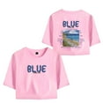 thumbnail image 1 of Yung Kai Merch Blue T-Shirt For Women&Girls Midriff Short Sleeve Summer Clothing Vest Tee, 1 of 5