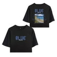 thumbnail image 1 of Yung Kai Merch Blue T-Shirt For Women&Girls Midriff Short Sleeve Summer Clothing Vest Tee, 1 of 6