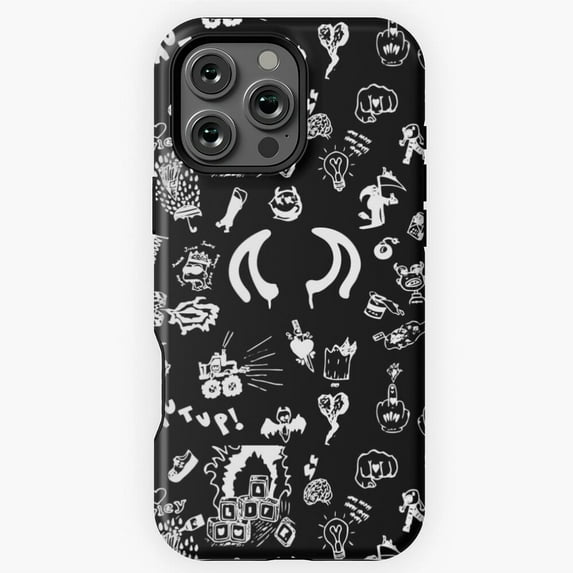 Yungblud Drawings Tattoo Sheet Art Phone Case for iPhone 16 15 14 13 12 11 Pro Max - Protective Phone