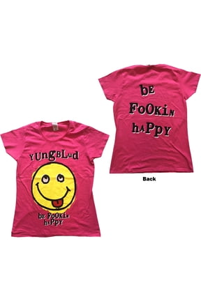 Yungblud Ladies T-Shirt: Raver Smile (Back Print) (X-Large)