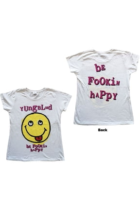 Yungblud Ladies T-Shirt: Raver Smile (Back Print) (XX-Large)