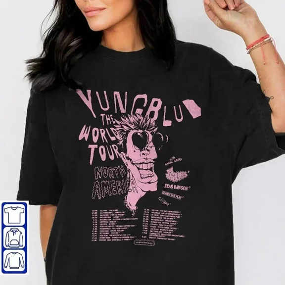 Yungblud North America Idols World Tour 2025 Fan Gifts unisex T-Shirt ,Black Color,Size L