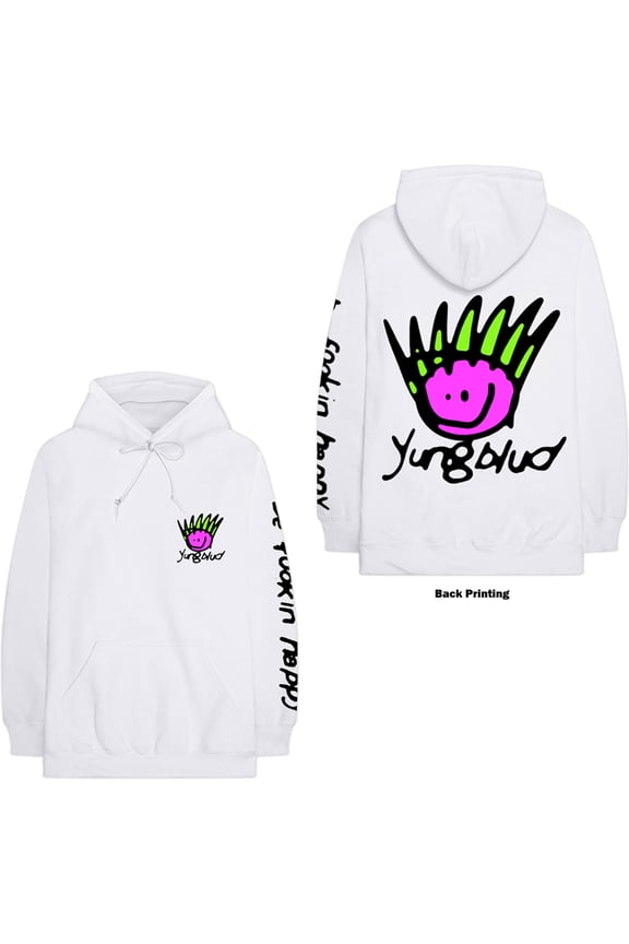 Yungblud Unisex Pullover Hoodie Sweatshirt Face (Back Print) (Medium)