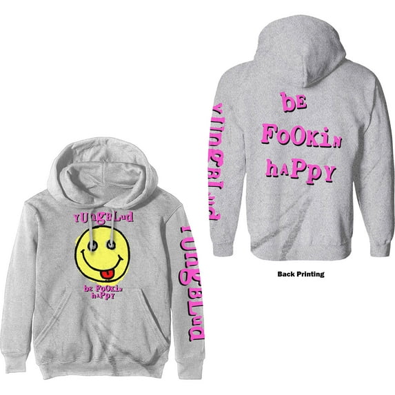 Yungblud Unisex Pullover Hoodie Sweatshirt Raver Smile (Back Print) (XX-Large)