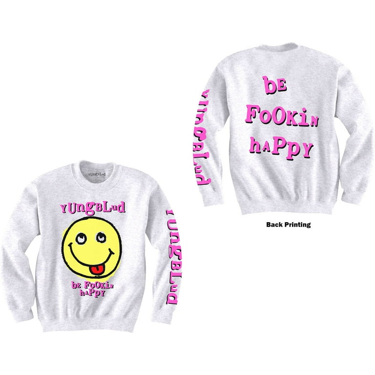 Yungblud Unisex Sweatshirt Raver Smile Back Sleeve Print
