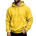 thumbnail image 1 of Yungyresw Essentials Hoodie for Men Adjustable Drawstring Long Sleeve Ribbed Cuffs Hoodies Kangaroo Pocket Pullover Fall Casual, 1 of 10