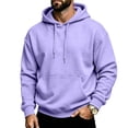 thumbnail image 1 of Yungyresw Essentials Hoodie for Men Adjustable Drawstring Long Sleeve Ribbed Cuffs Hoodies Kangaroo Pocket Pullover Fall Casual, 1 of 10