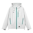 thumbnail image 1 of Yungyresw Hooded Outdoor Jacket Windproof Windbreaker Jacket Full Zipper Lightweight Multi-Pocket Casual Full Zip Jacket for Outdoor Sports Hiking, 1 of 9