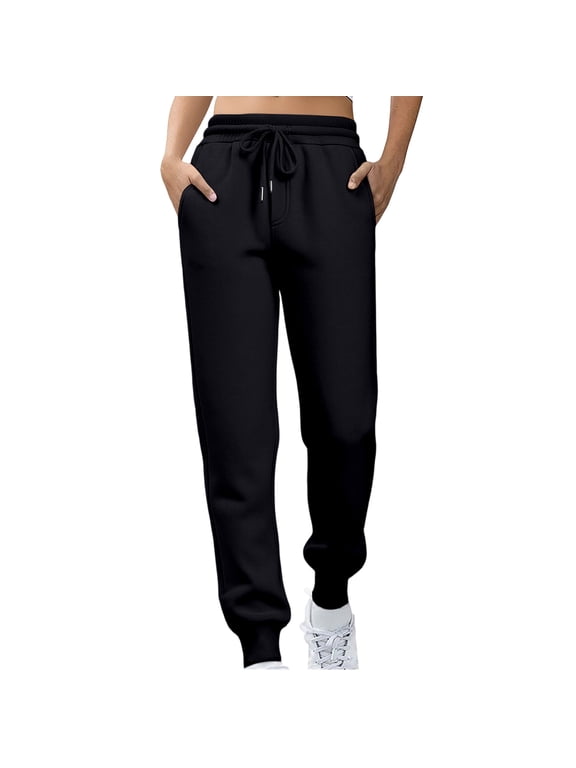 Joggers for Women High Waisted Drawstring Sweatpants Trendy Joggers with Pockets Workout Athletic Sweat Pants M