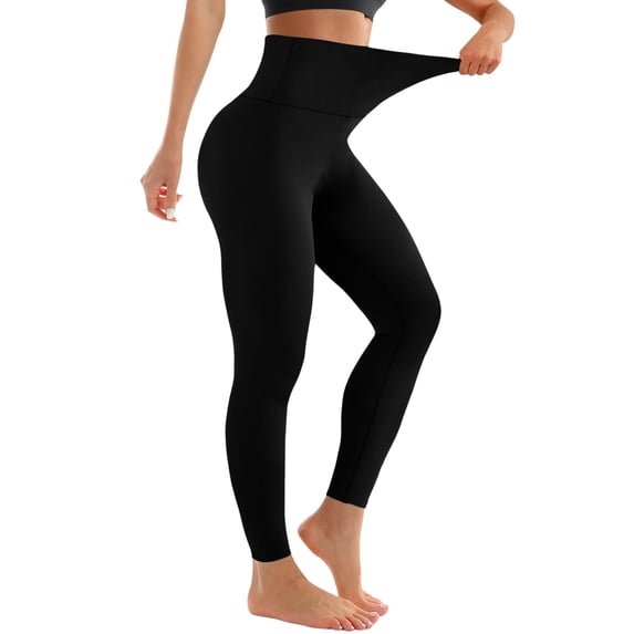 Yungyresw Leggings for Women, Butt Lift High Waisted No See-Through Yoga Pants. Workout Running Leggings, Fashion Casual Solid Color Slim Leg Workout Running Trousers Black L