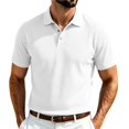 thumbnail image 1 of Yungyresw Men's Casual Polo Shirts Summer Short Sleeve Textured Polo Shirt Collared Business Tops, 1 of 8