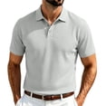 thumbnail image 1 of Yungyresw Men's Casual Polo Shirts Summer Short Sleeve Textured Polo Shirt Collared Business Tops, 1 of 8