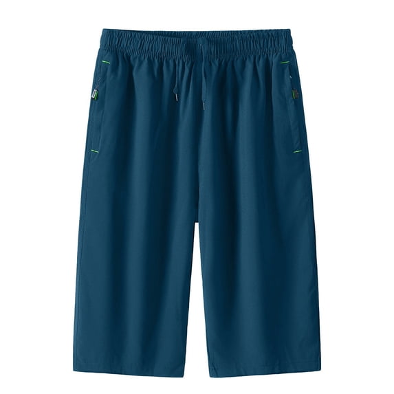 Yungyresw Men's Casual Shorts Straight Wide Leg Quick Dry Breathable Athletic Shorts Outdoor Comfort Sport Hiking Workout Pants Dark Blue XXXXXXL
