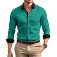 thumbnail image 1 of Yungyresw Mens Long Sleeve Button Down Shirts Mandarin Collar Dress Shirt Wrinkle Resistant Formal for Business Casual, 1 of 7