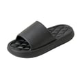 thumbnail image 1 of Yungyresw Unisex House Bathroom Slippers Non Slip Soft Comfortable Spa Shoes Lightweight Thick Flat Sole Casual Indoor Slippers Black 40, 1 of 5